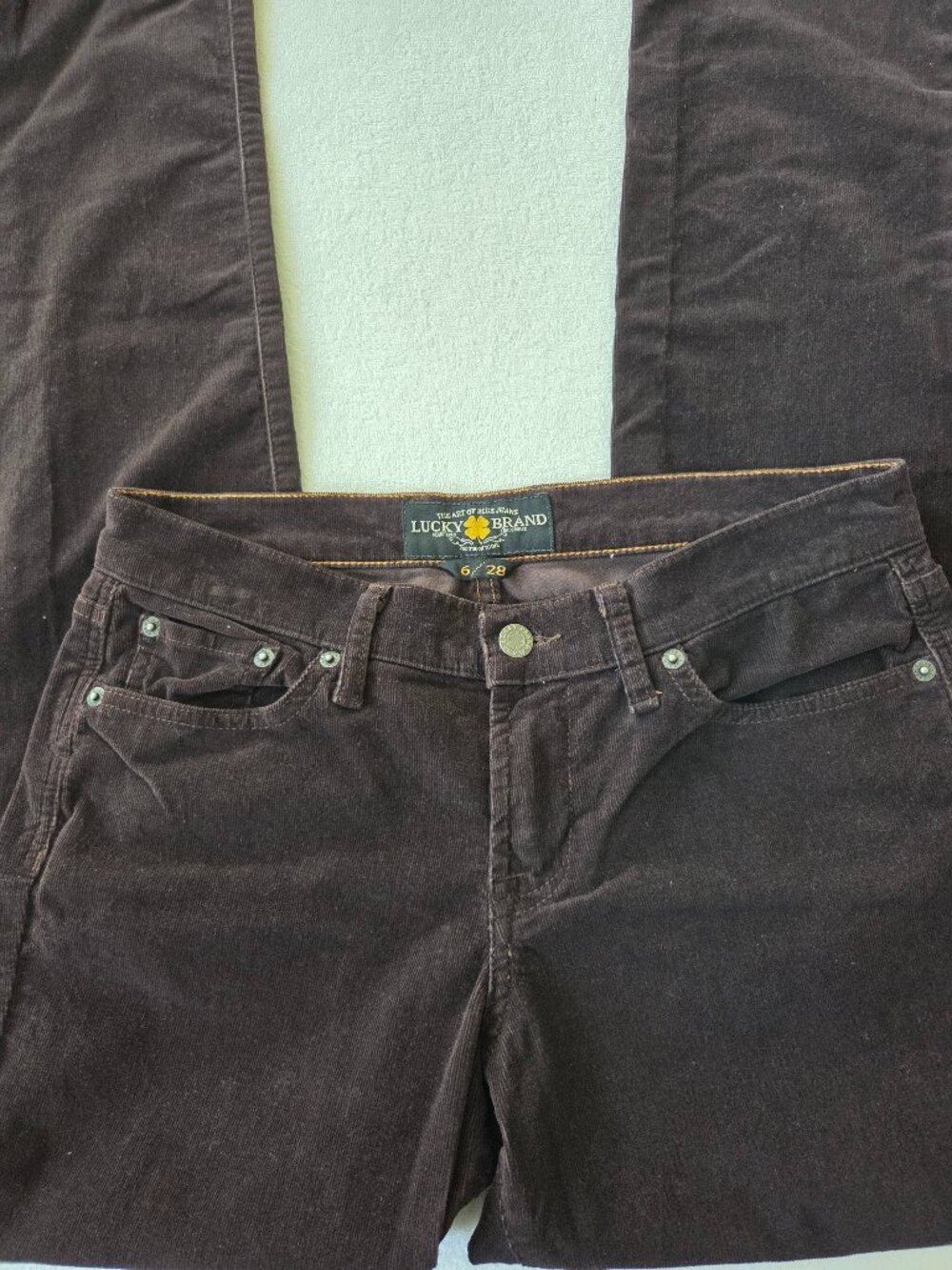 Lucky Brand Dark Brown Corduroy Pants